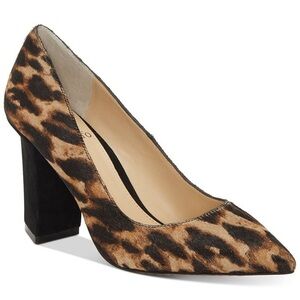 Vince Camuto Candera Haircalf & Suede Block Heel Pumps Women’s Size 8